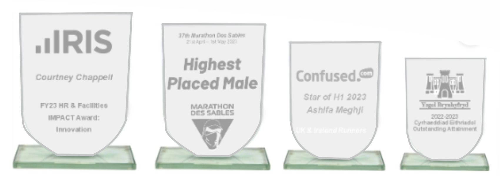 10mm Thick Shield Shape Jade Glass Trophy Awards GP108 Budget Series Card Box from £7.20 excVAT